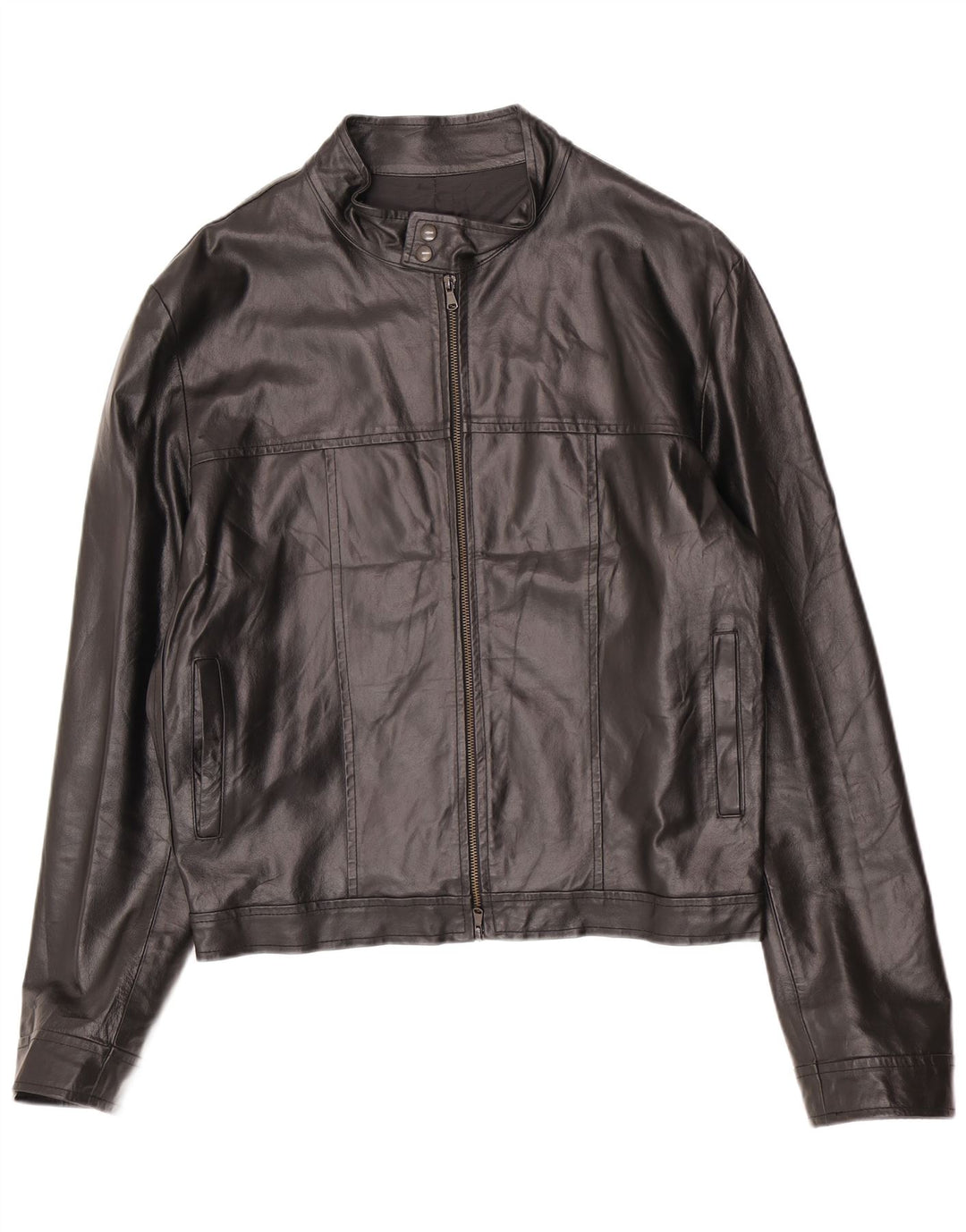 Imperial Herre Læder Bomber Jacket UK 40 Large Black