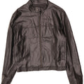 Imperial Mens Leather Bomber Jacket UK 40 Large Black