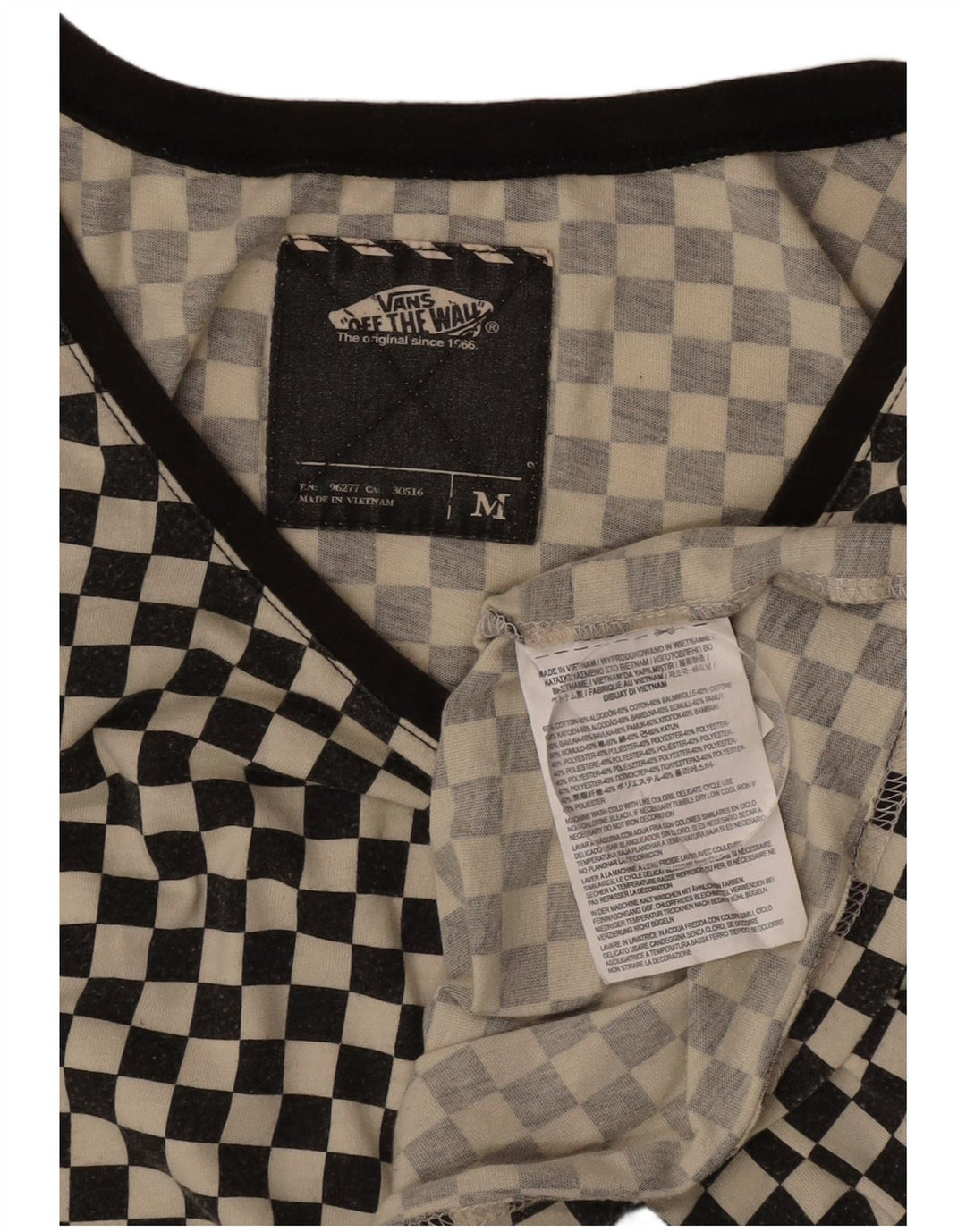 Vestă Vans pentru bărbați, bumbac geometric negru mediu