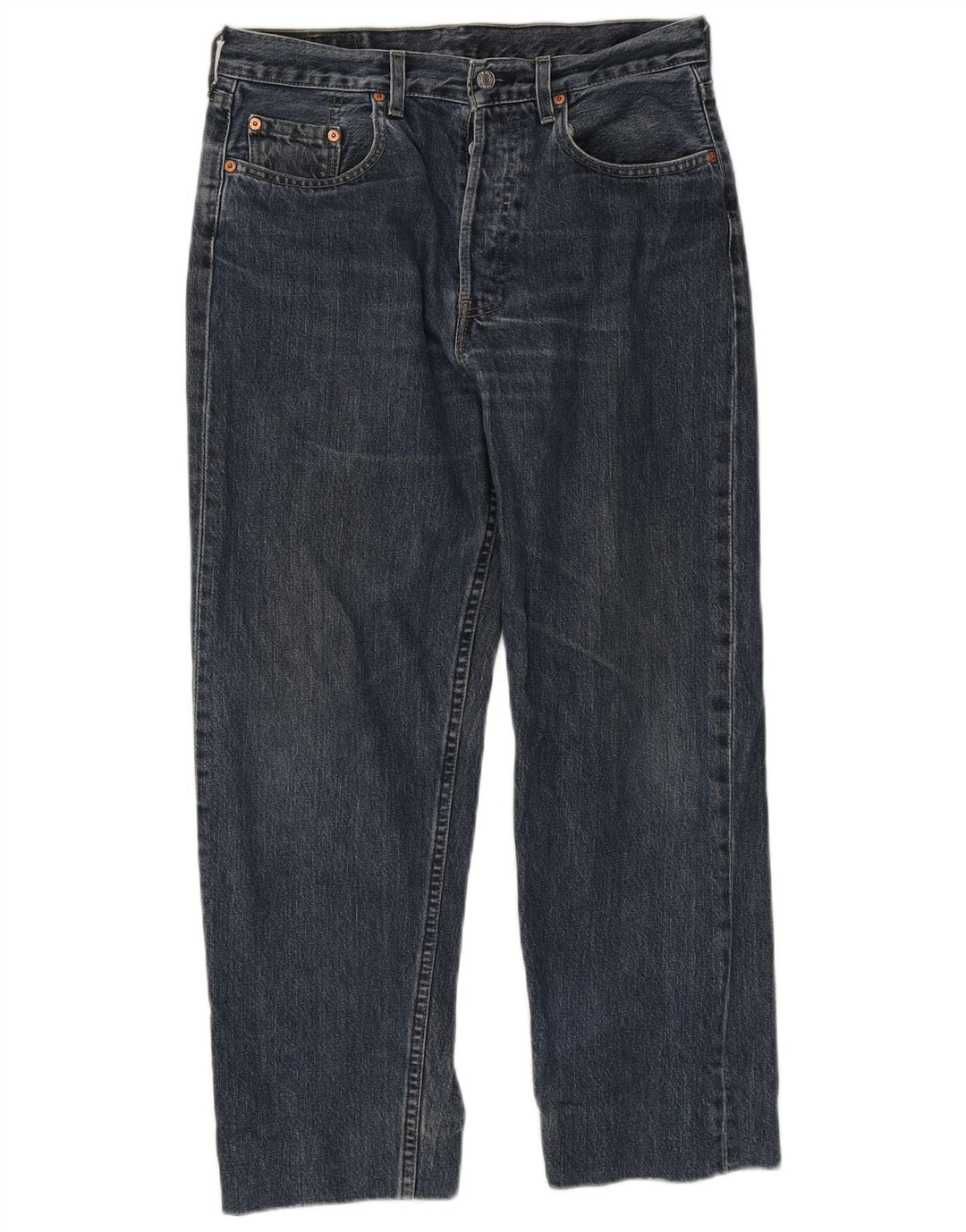 Levi's Mens Straight Jeans W32 L26 Blue Cotton