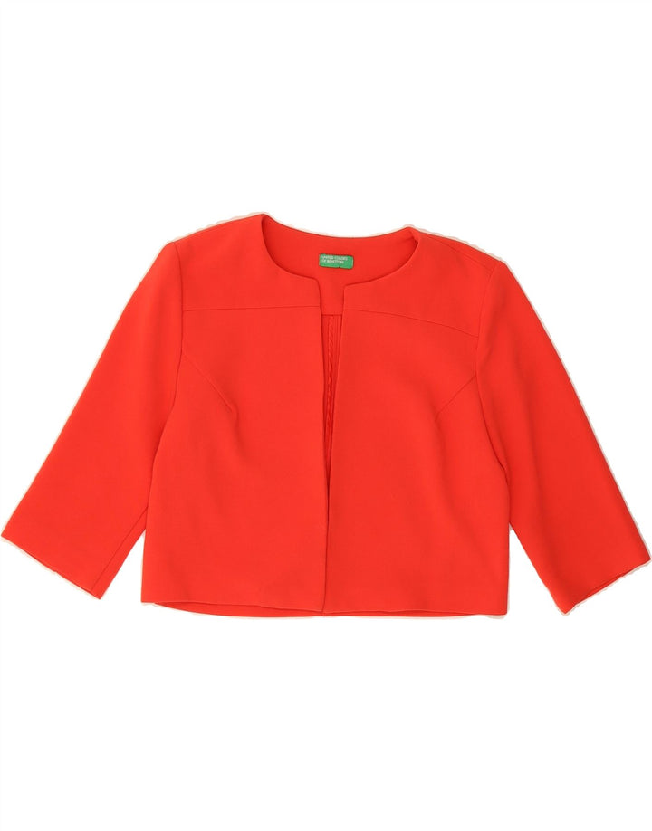 BENETTON Womens 3/4 Sleeve Bolero Jacket UK 8 Small Red Vintage Benetton and Second-Hand Benetton from Messina Hembry 