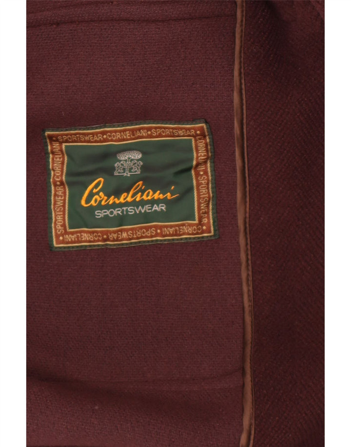 Corneliani Womens Hooded Oversized Duffle Coat IT 43 Large Brown