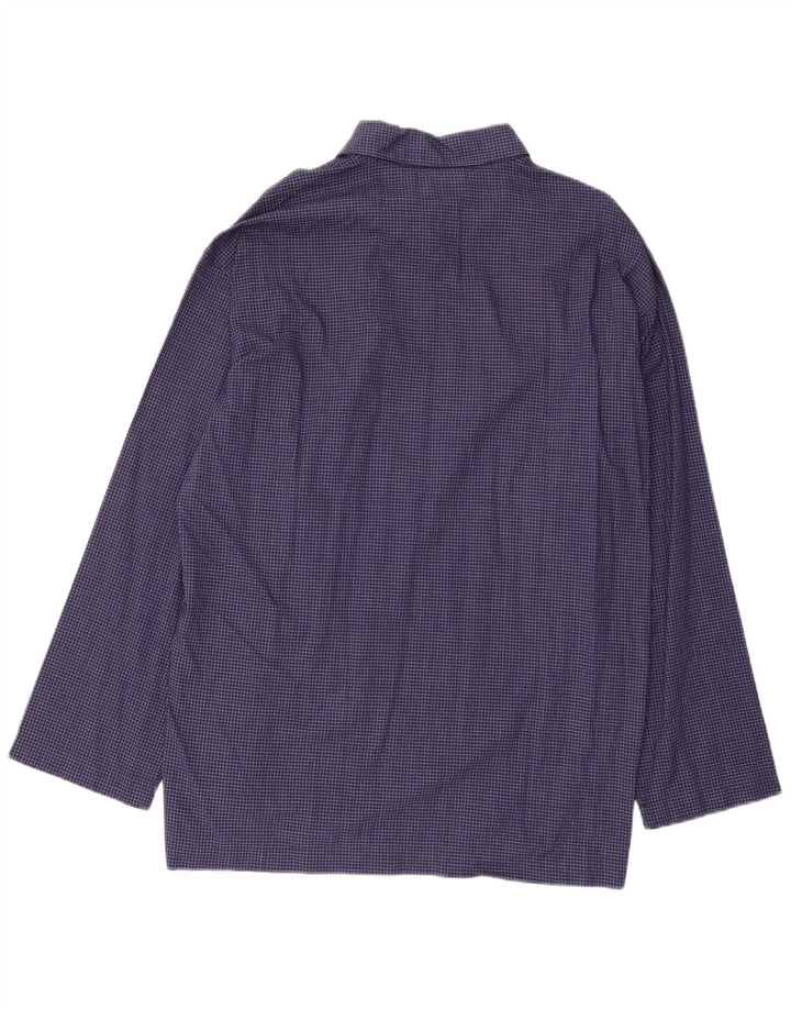Fila Mens Shirt Large Navy Blue Gingham Cotton