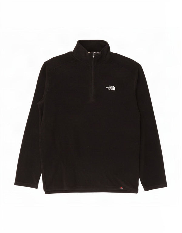 Jumper The North Face pentru bărbați, cu fermoar și gât, poliester mediu negru