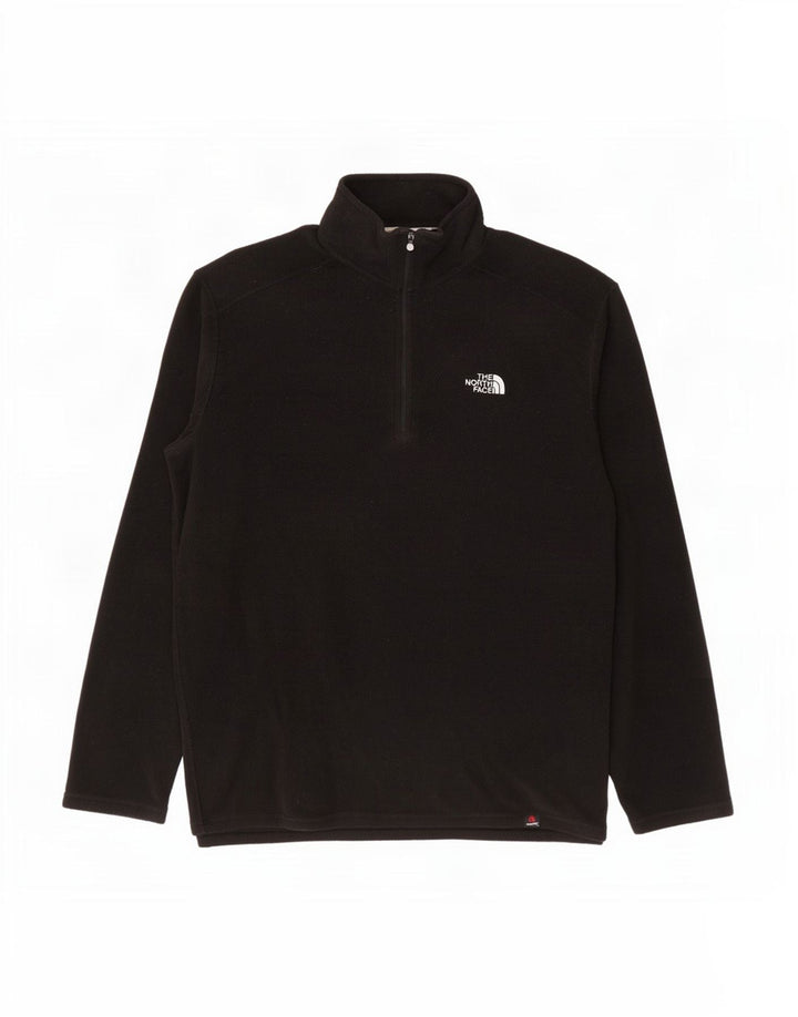 The North Face Herren-Fleecepullover mit Reißverschluss am Hals, Mittelschwarzes Polyester
