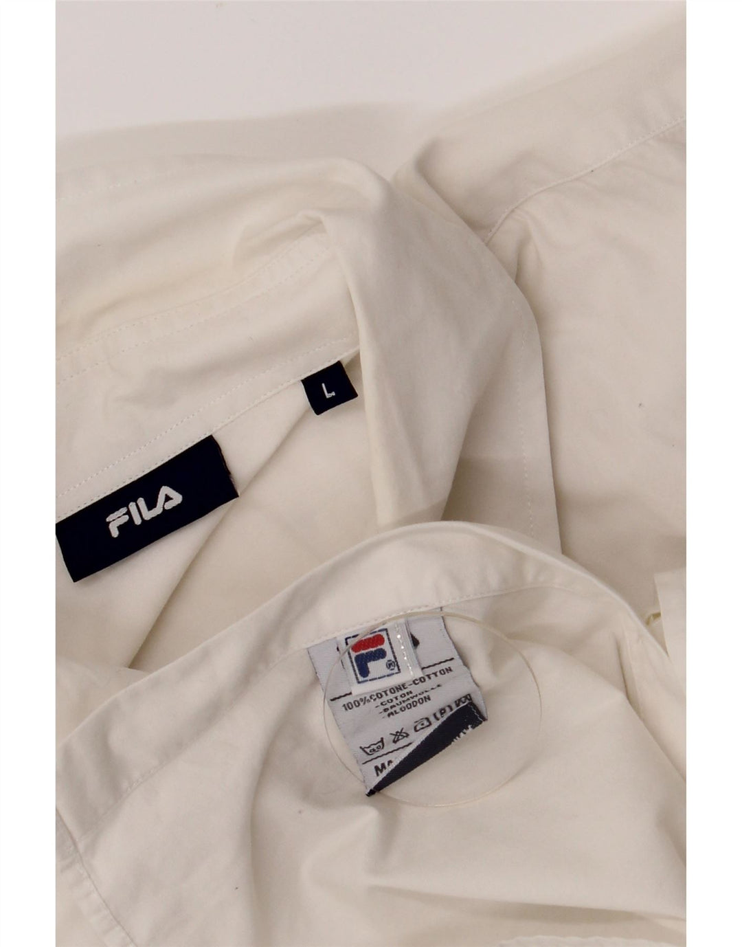 Fila Chemise Homme Large Blanc Coton