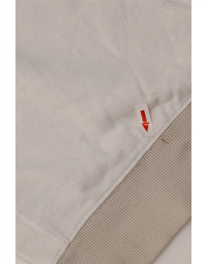 Nike Mens Graphic Sweatshirt Jumper Medium White Colourblock Cotton