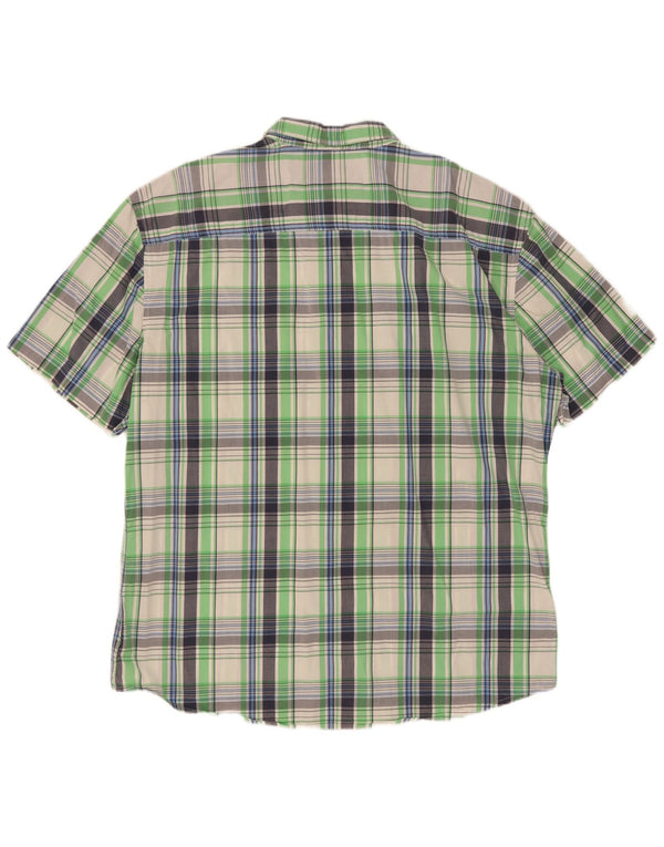 Camisa masculina de manga curta Ecko Unlimited 2XL algodão xadrez verde