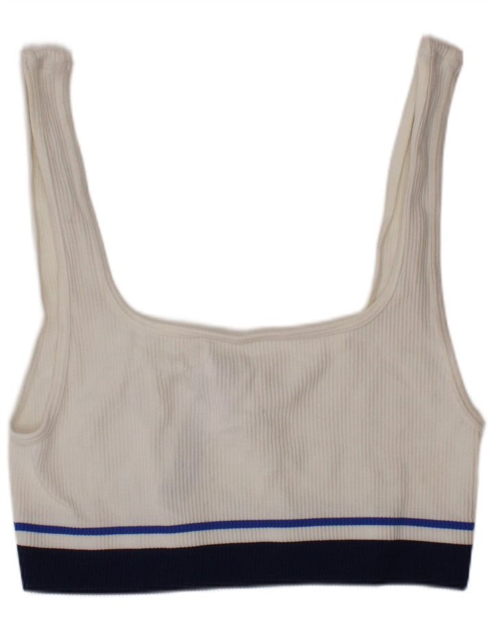 ZARA Womens Sport Bra Vest Top Medium/Large White Nylon