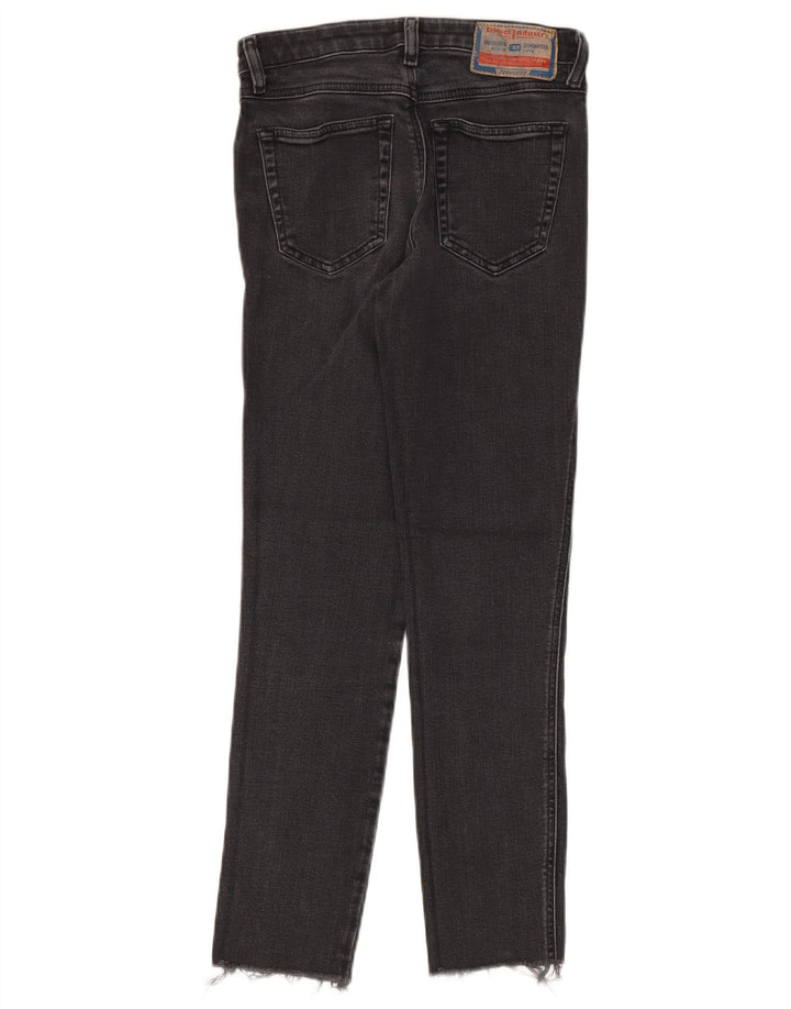 Diesel Womens Slim Jeans W24 L26 Black Polyacrylic