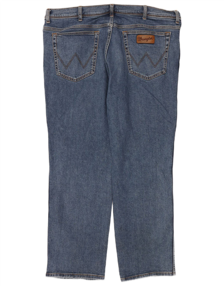 Wrangler Mens Texas Straight Jeans W44 L30 Blue Cotton