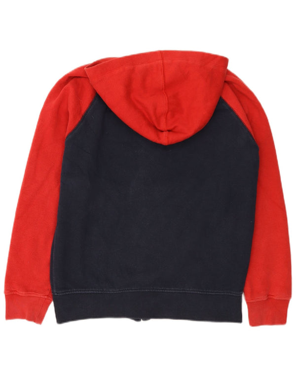 Gap Girls Graphic Zip Hoodie Sweater 13-14 Years 2XL Navy Blue Colourblock