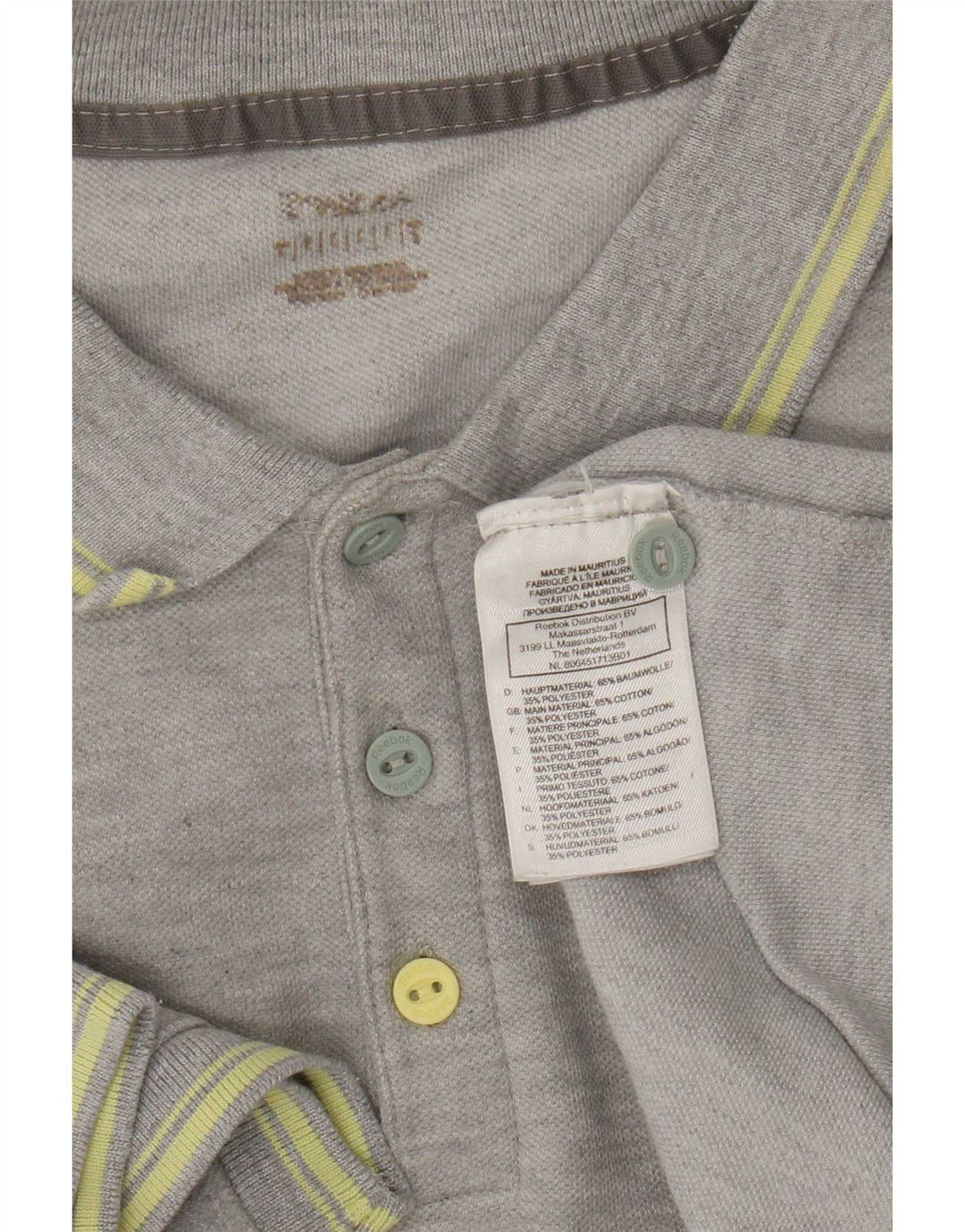 Tricou polo Reebok pentru bărbați, mare, gri, bumbac