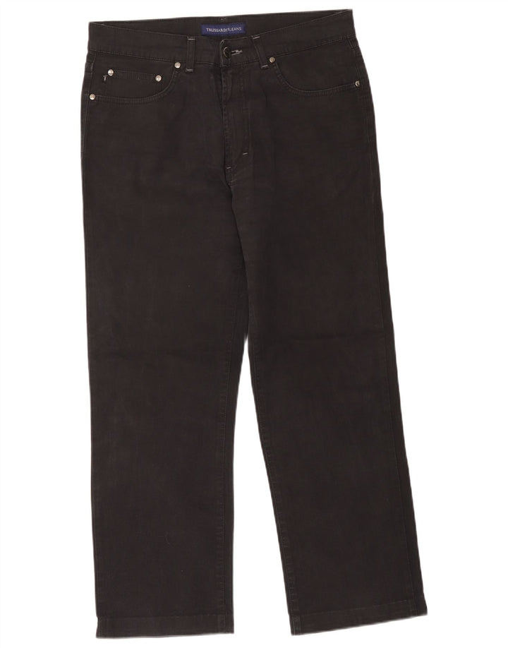 Jeans Cropped Uomo Trussardi W36 L26 Cotone Nero