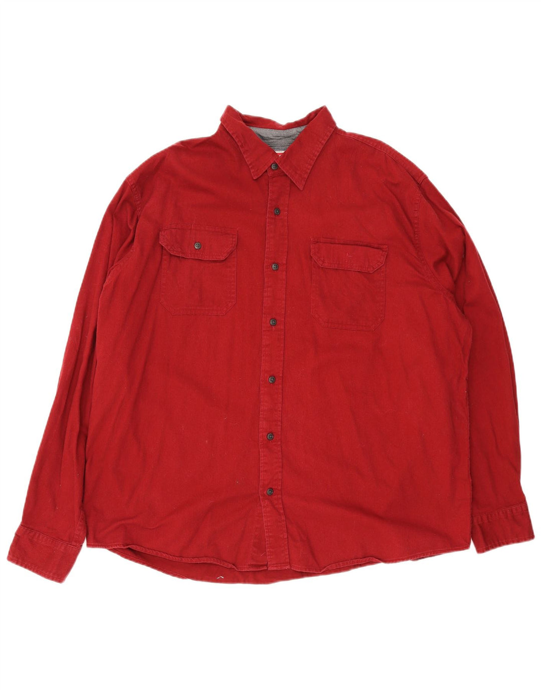 Wrangler Herren-Hemd mit normaler Passform, XL, rote Baumwolle