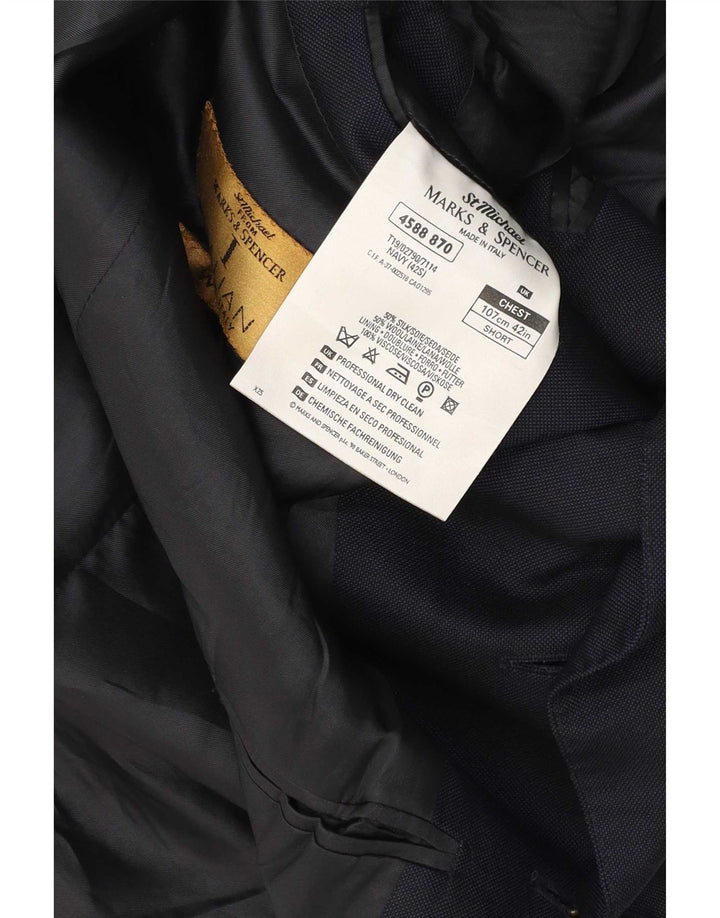 Giacca da uomo Marks & Spencer St. Michael Blazer UK 42 Large Blu Navy