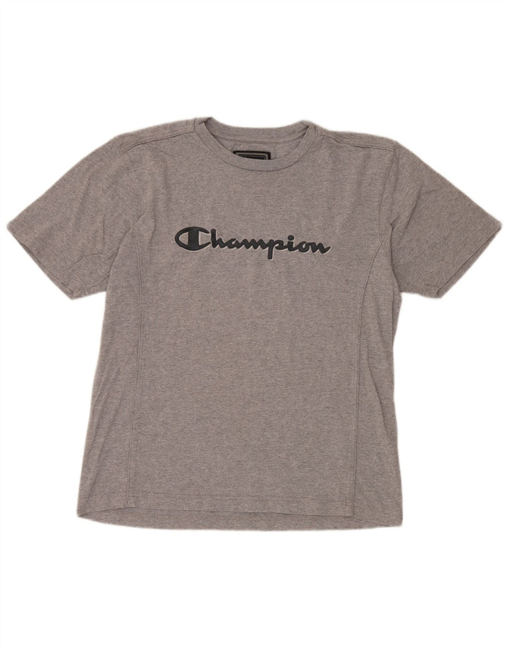 CHAMPION Herre grafisk T-shirt Top mellemgrå bomuld