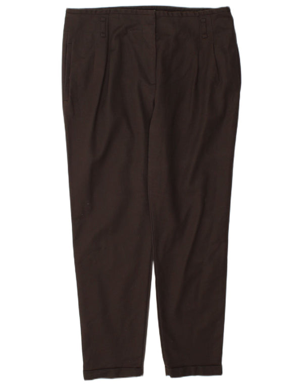 Zara Womens Pegged Chino Trousers Large W34 L27 Brown