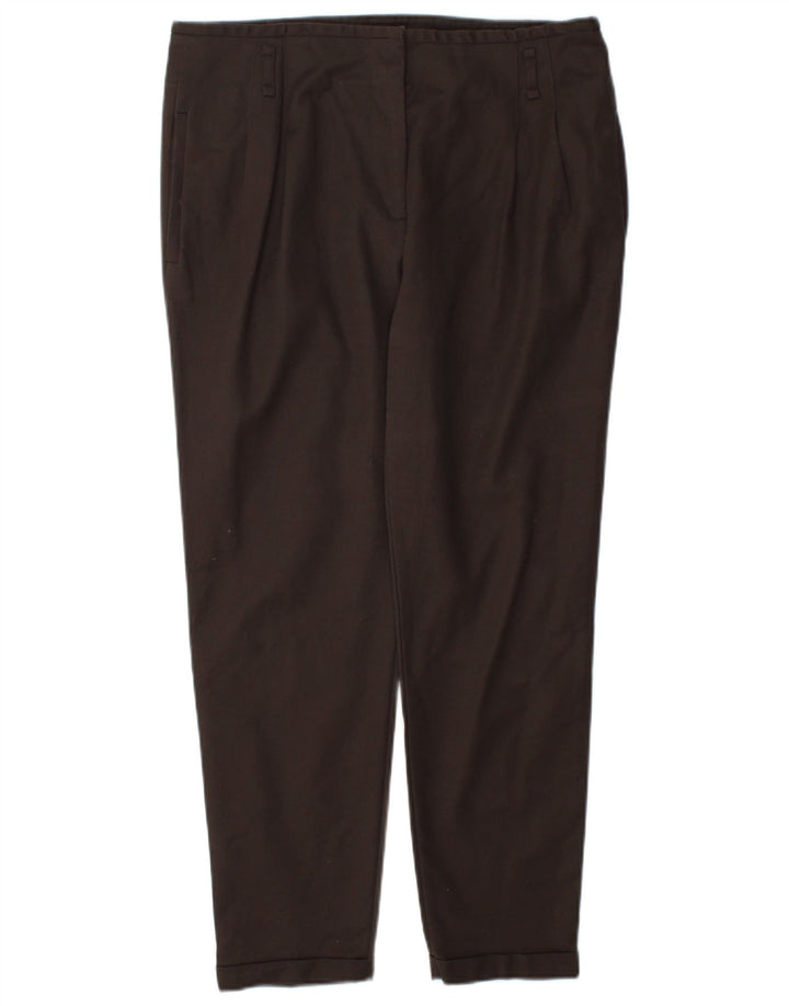 Zara Womens Pegged Chino Trousers Large W34 L27 Brown