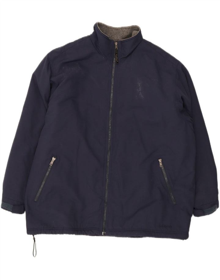 L.L.BEAN Womens Oversized Rain Jacket UK 18 XL Navy Blue Nylon Vintage L.L.Bean and Second-Hand L.L.Bean from Messina Hembry 