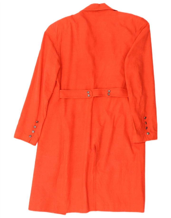 Benetton Womens Overcoat UK 14 Medium Orange