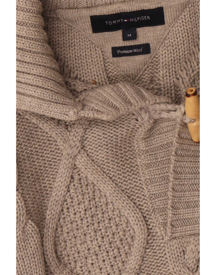 Maglione maglione da uomo con collo alto Tommy Hilfiger in lana grigio medio