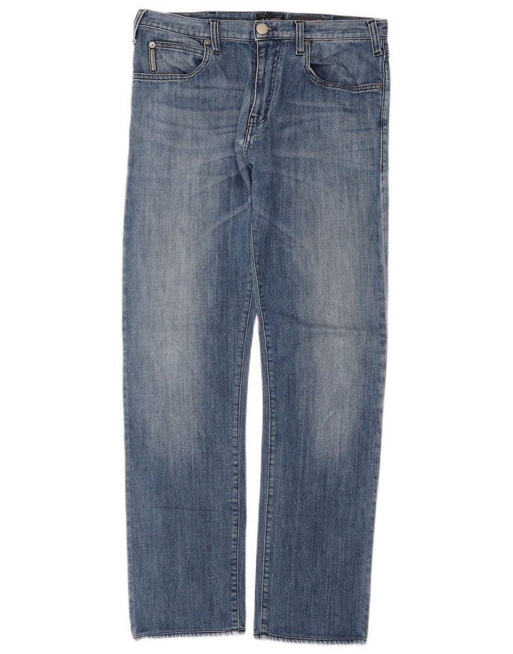 Armani Jeans Herre Regular Straight Jeans W33 L31 Blå Bomuld