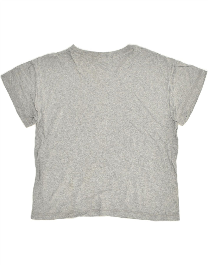 CHAMPION Womens Crop Graphic T-Shirt Top UK 16 Large Grey Cotton | Vintage Champion | Thrift | Second-Hand Champion | Used Clothing | Messina Hembry 