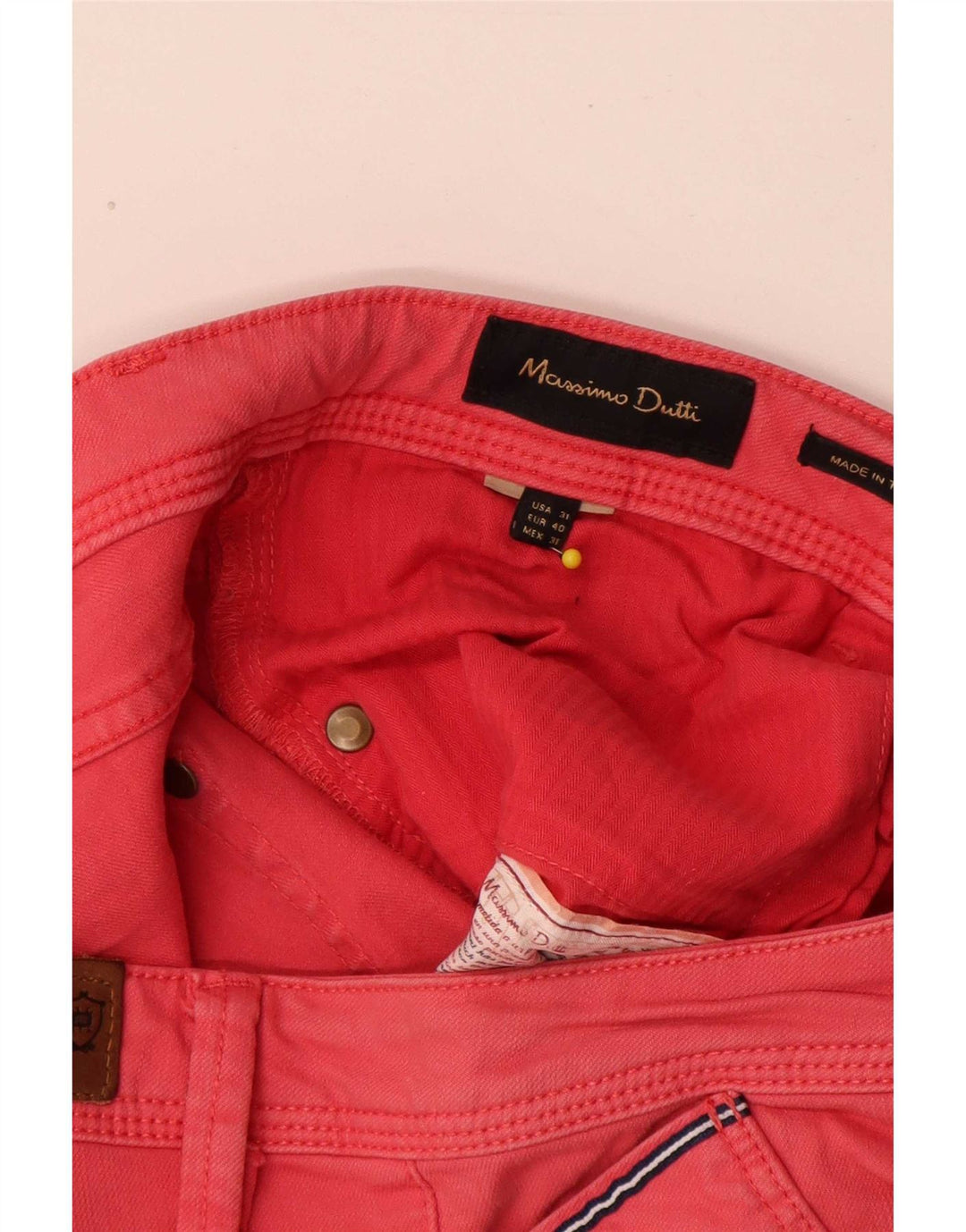 Massimo Dutti Ανδρικό Slim Jeans EU 40 Medium W31 L30 Pink