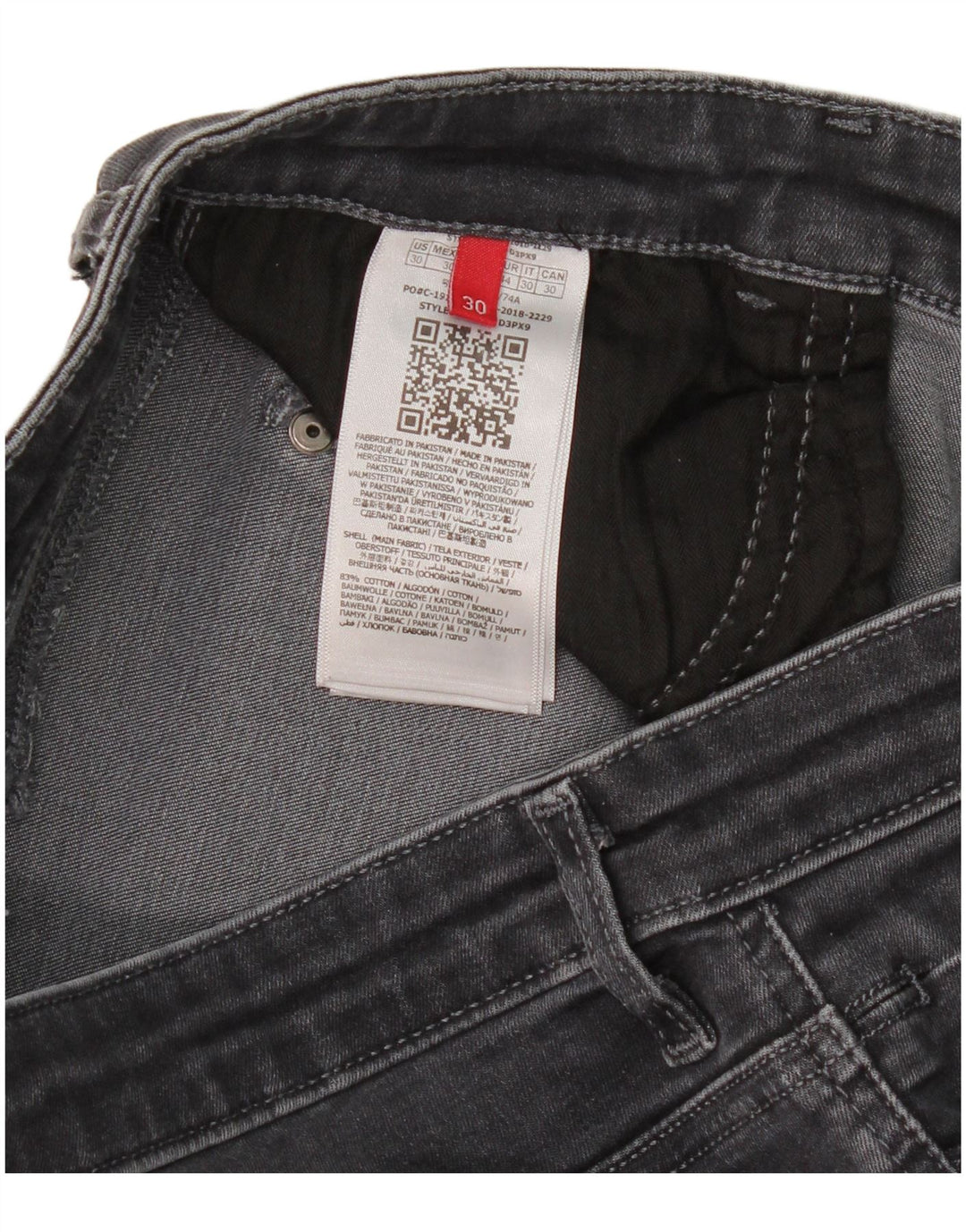 Guess Womens Skinny Jeans W30 L30 Grey Cotton