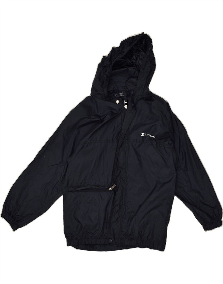CHAMPION Boys Hooded Windbreaker Jacket 7-8 Years Small Navy Blue | Vintage Champion | Thrift | Second-Hand Champion | Used Clothing | Messina Hembry 