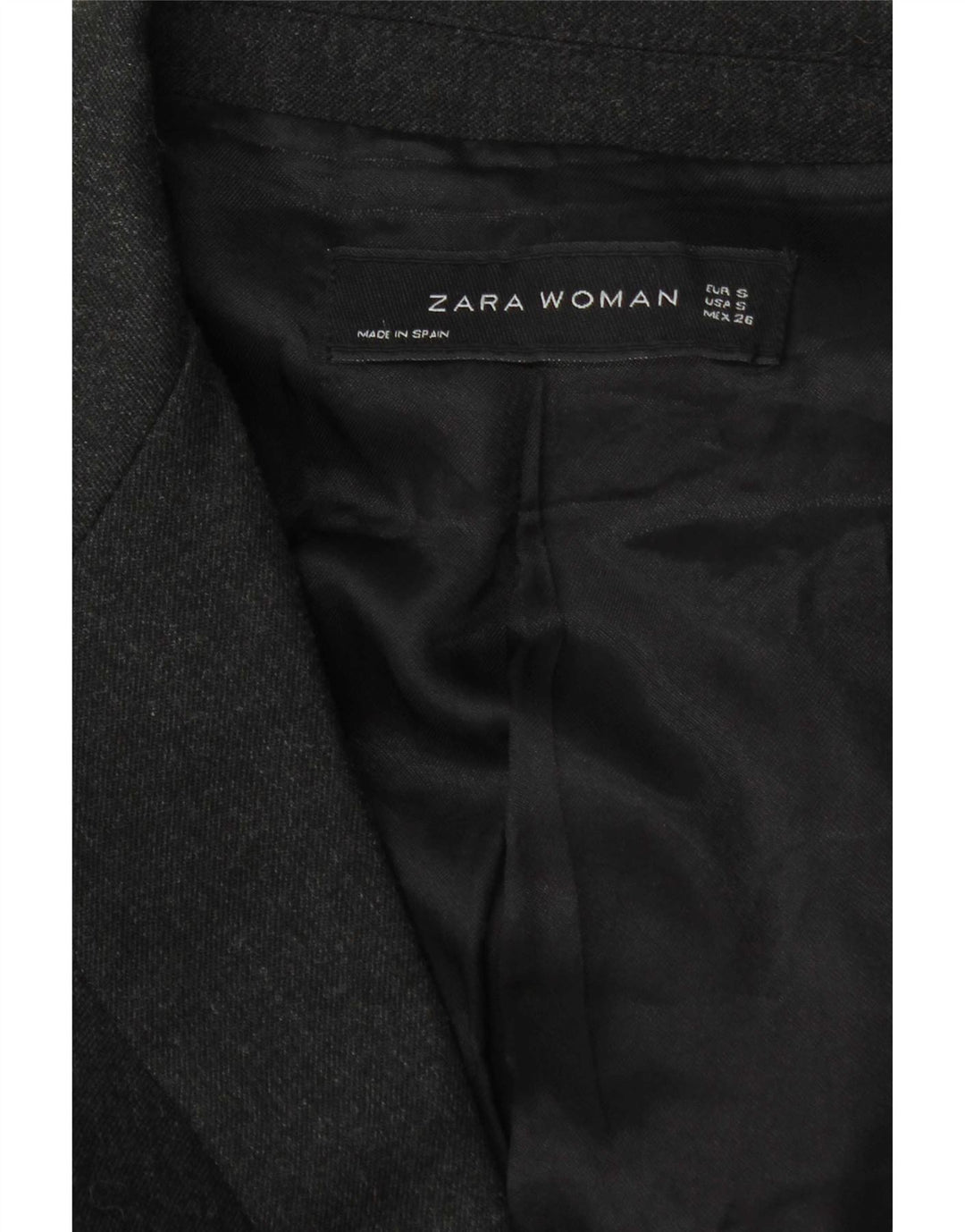 Zara Γυναικείο σακάκι blazer 2 κουμπιών UK 10 Small Grey