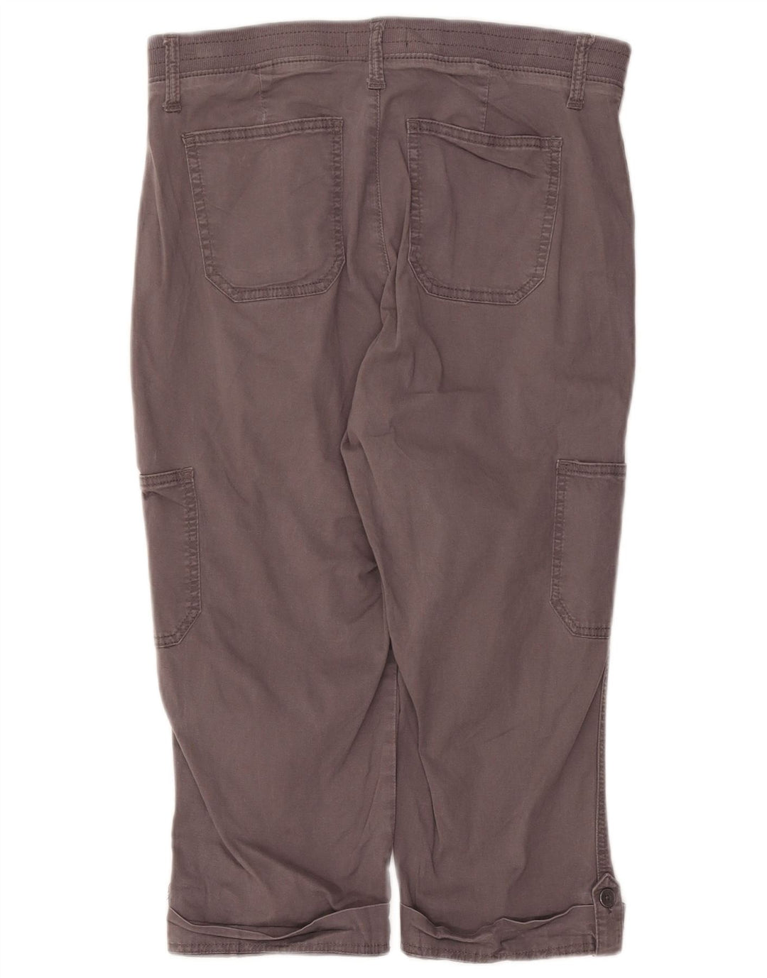 Lee Womens Mid Rise Capri Trousers US 8 Medium W27 L19 Grey Cotton