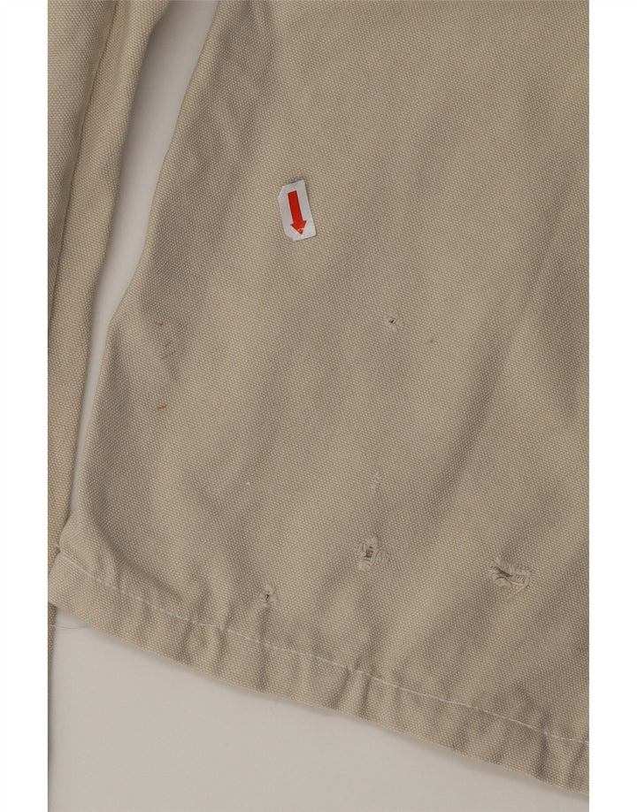 MURPHY & NYE Mens Straight Casual Trousers W33 L31 Beige Cotton Vintage Murphy & Nye and Second-Hand Murphy & Nye from Messina Hembry 