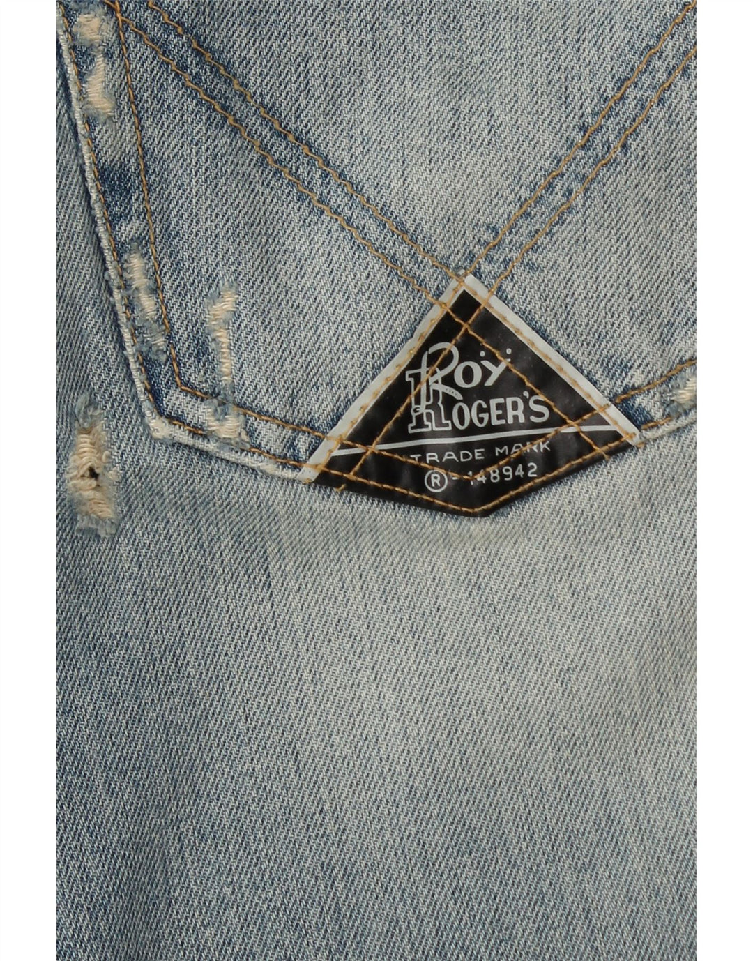 ROY ROGERS Mens Distressed Straight Jeans W31 L36 Blue Cotton