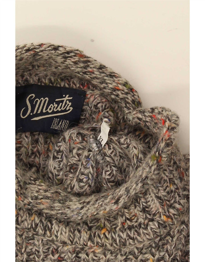 S. Moritz Mens Turtle Neck Jumper Sweater XL Grey Flecked