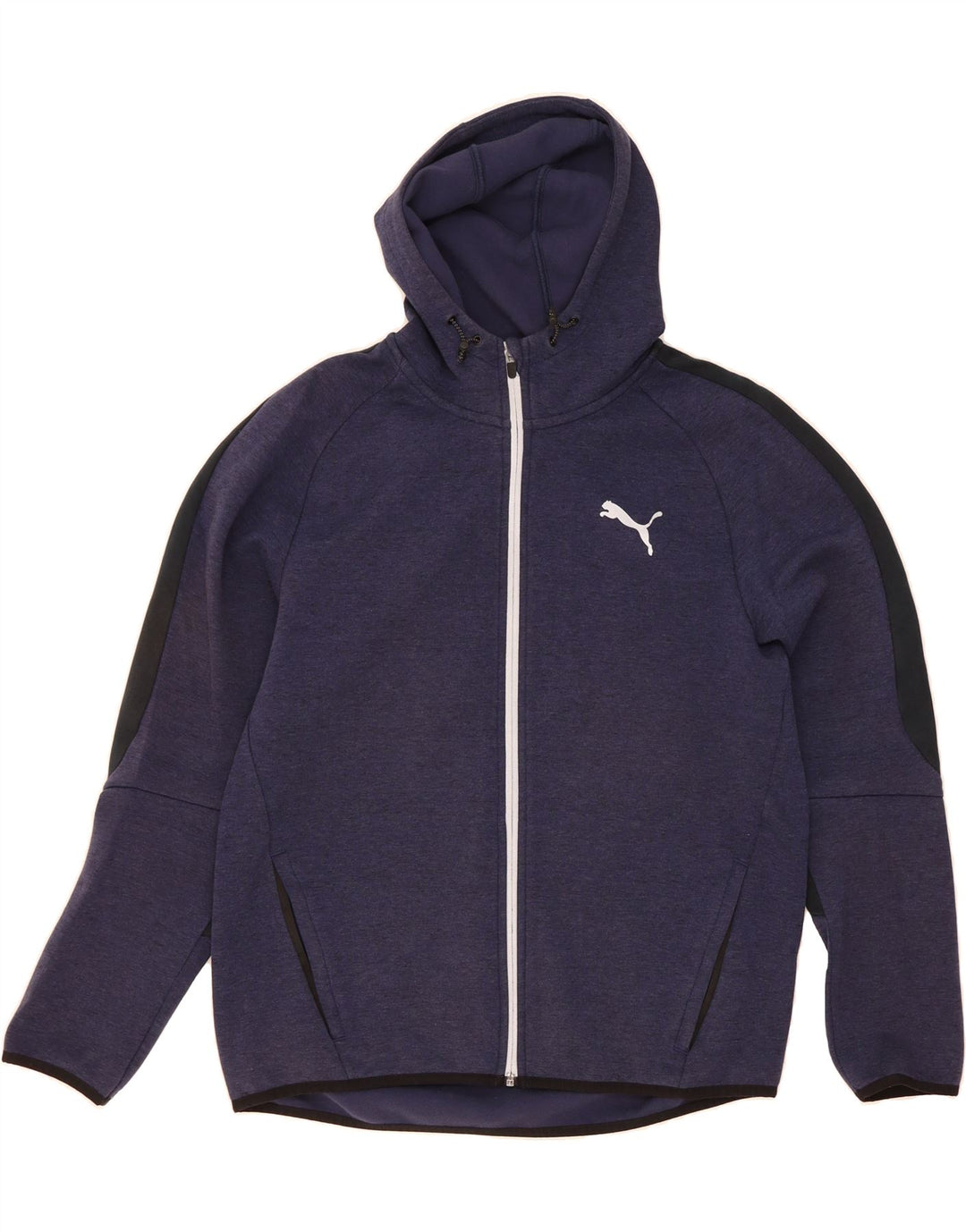 PUMA Mens Zip Hoodie Sweater Large Navy Blue Cotton Vintage Puma and Second-Hand Puma from Messina Hembry 