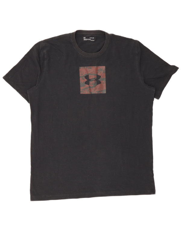 Under Armour Mens Heat Gear Graphic T-Shirt Top XL Black