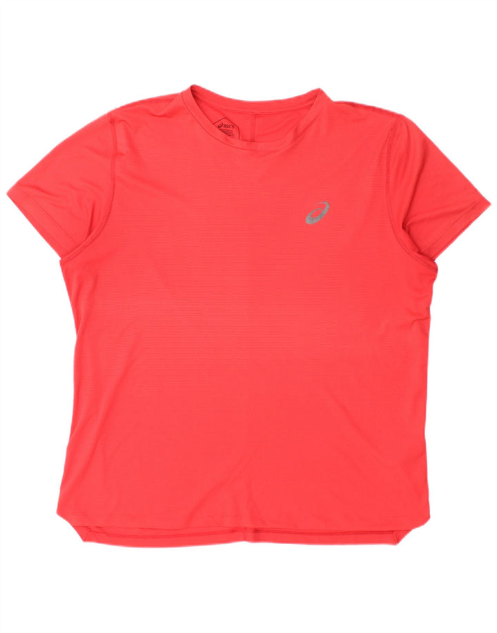 Asics Mens T-Shirt Top Large Red Polyester