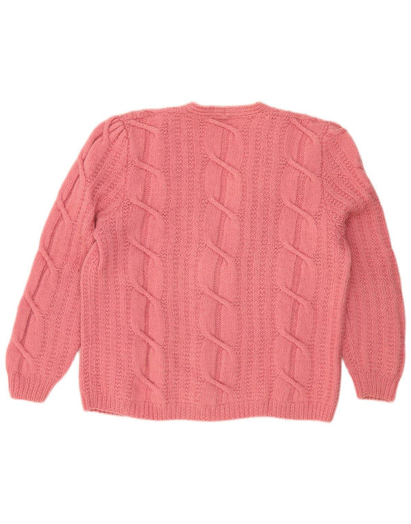 vintage Femme Cardigan Pull UK 18 XL Rose