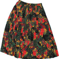 VINTAGE Womens Pleated Skirt IT 42 Medium W30  Black Floral Polyester Vintage Vintage and Second-Hand Vintage from Messina Hembry 