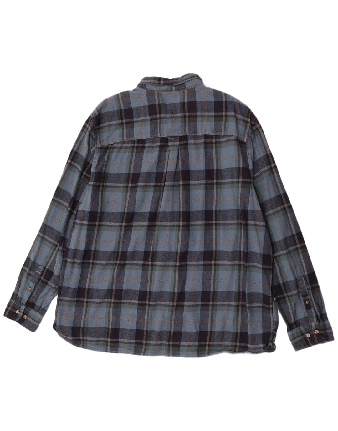 Fat Face Mens Regular Fit Flannel Shirt 4XL Navy Blue Check Cotton