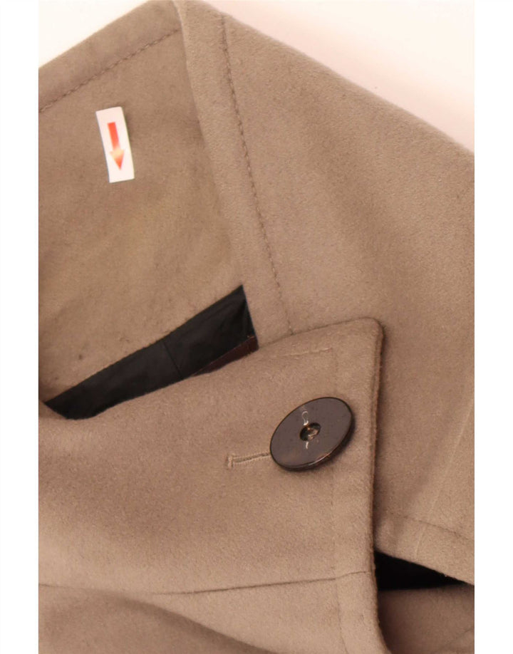 Zara Dame Overfrakke UK 14 Medium Grey Uld
