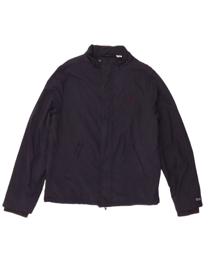 Jack Wills Mens Windbreaker Jacket UK 42 XL Navy Blue Nylon