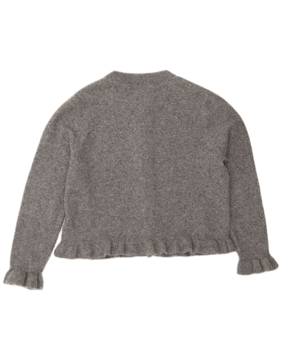Zara Damen-Cardigan-Pullover UK 16 Large Grau Polyester
