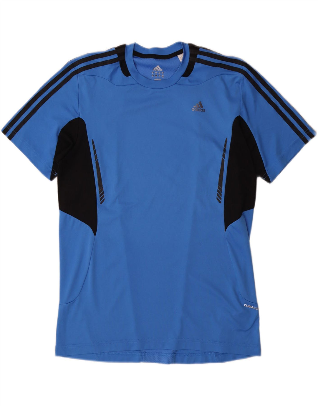 ADIDAS Mens Climacool T-Shirt Top Medium Blue Colourblock Polyester