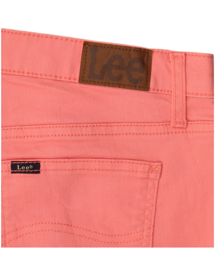 Lee Womens Mid Rise Regular Fit denimshorts W34 Large Pink