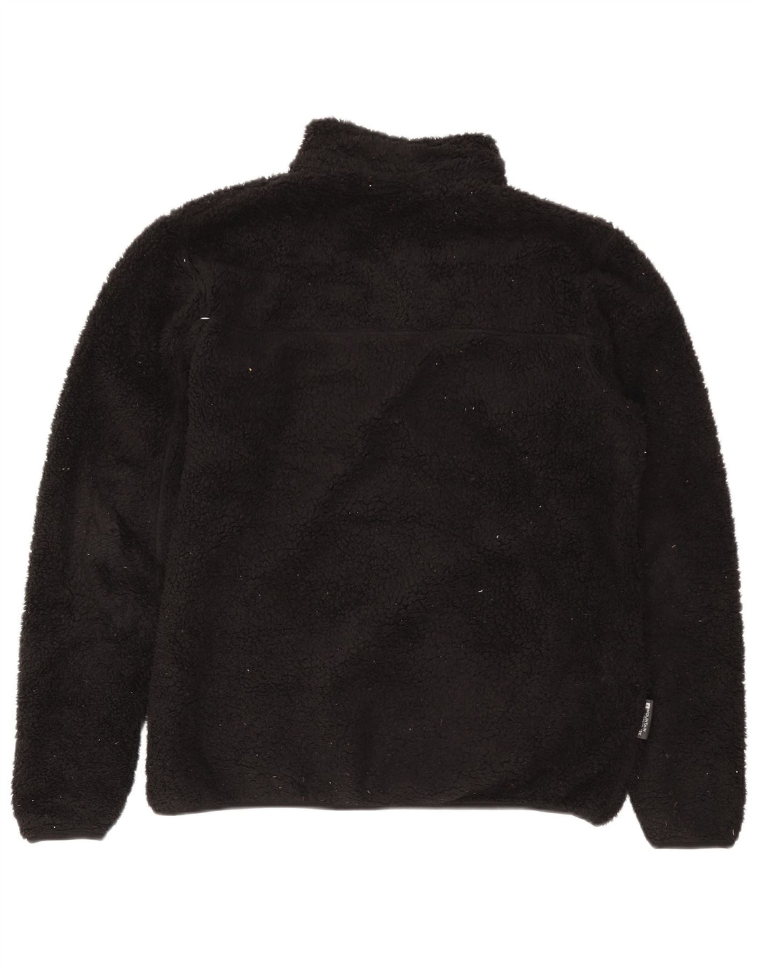 Mountain Warehouse Maglione in pile da uomo con collo e zip grande in poliestere nero