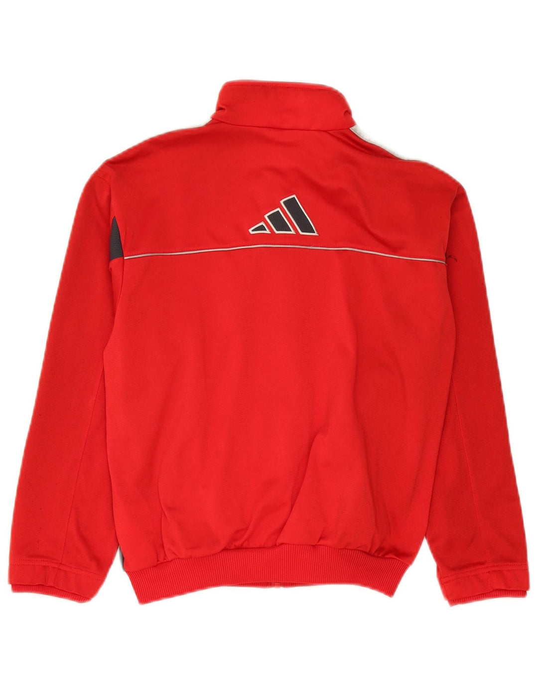 Adidas Boys Graphic Tracksuit Top Jacket 11-12 Years Red Colourblock