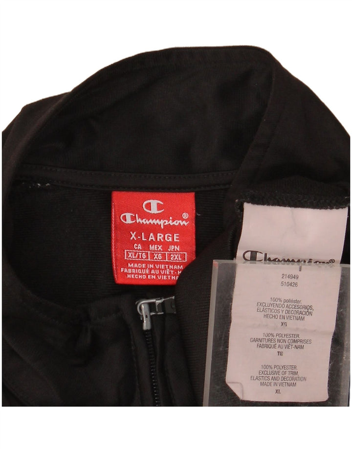Giacca da tuta grafica da uomo CHAMPION XL poliestere nero